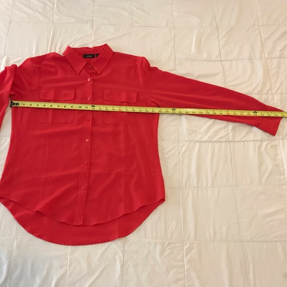 Apt. 9 Button Up Shirt in a Poppy Red - Picture 5 of 6